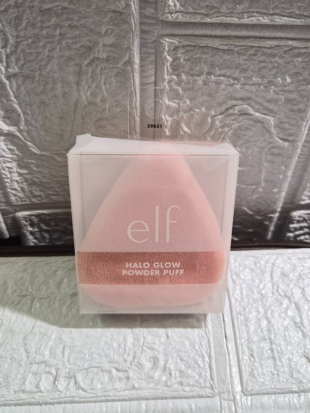 e.l.f. Halo Glow Powder Puff packaged in its clear box new setting powder fav